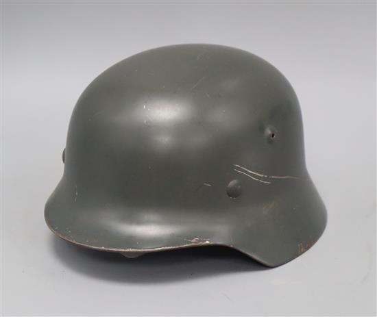 A German military helmet